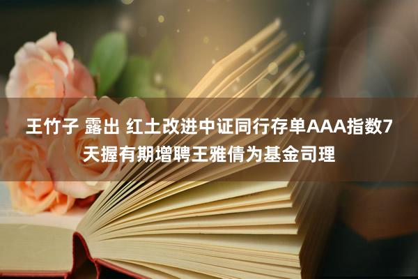 王竹子 露出 红土改进中证同行存单AAA指数7天握有期增聘王雅倩为基金司理