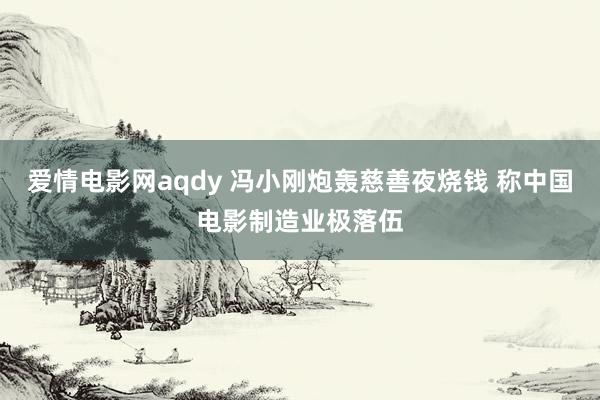 爱情电影网aqdy 冯小刚炮轰慈善夜烧钱 称中国电影制造业极落伍