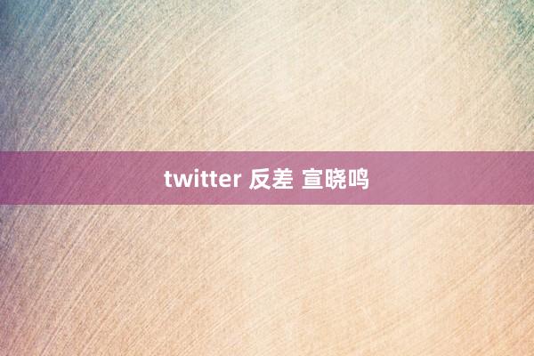 twitter 反差 宣晓鸣