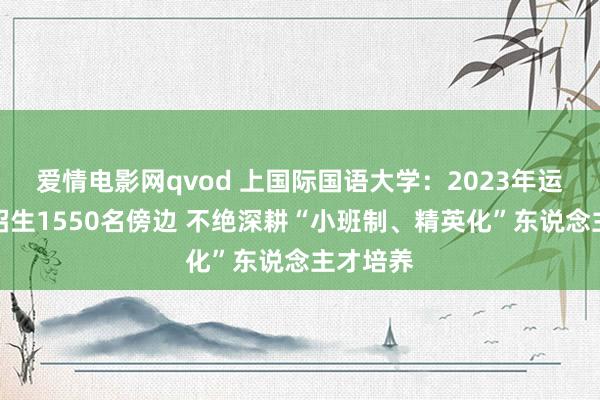 爱情电影网qvod 上国际国语大学：2023年运筹帷幄招生1550名傍边 不绝深耕“小班制、精英化”东说念主才培养